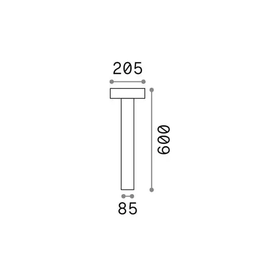 Piantana Moderna Tesla Alluminio Bianco 4 Luci G9 H60Cm | Ideal Lux