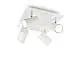 Plafoniera Moderna Spot Metallo Bianco 4 Luci Gu10