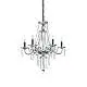 Lampadario Classico Amadeus Metallo-Cristallo Trasparente 6 Luci E14