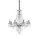 Lampadario Classico Amadeus Metallo-Cristallo Trasparente 8 Luci E14