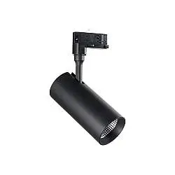 Proiettore Cilindrico Smile Alluminio Nero Led 20W 3000K Luce Calda Cri80 24°