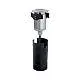 Calpestabile Moderno Rocket Mini Alluminio Cromo 1 Luce 2W 4000K Luce Naturale