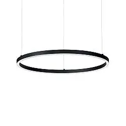 Sospensione Moderna Oracle Alluminio-Plastiche Nero Led 55W 3000K D90Cm