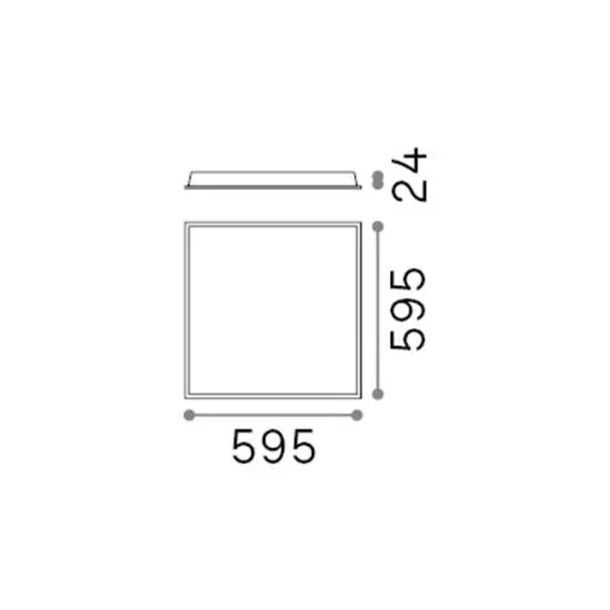 2 Pannelli Led Panel Alluminio Bianco Led 40W 3000K Luce Calda Cri90 | Ideal Lux