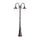 Lampione Esterno Rustico-Country Cima Alluminio Coffee 2 Luci E27