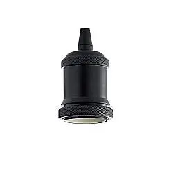 Portalampada Metallo Nero 1 Luce E27