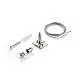 Kit Sospensione Solo Cavo Ego Alluminio Color Acciaio 2M