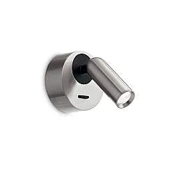 Applique Moderna Bean Round Metallo Cromo Led 3W 3000K Luce Calda