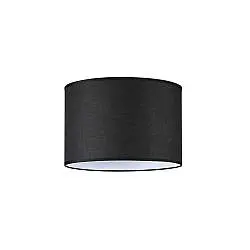 Paralume Cilindro Set Tessuto Nero D30