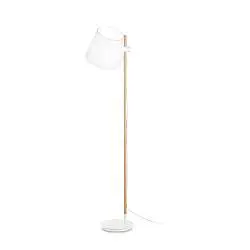 Piantana Industrial-Minimal Axel Legno Bianco 1 Luce E27