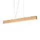 Sospensione Industrial-Minimal Craft Legno Marrone Led 37W 3000K