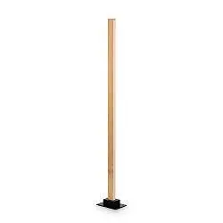 Piantana Industrial-Minimal Craft Legno Marrone Led 26W 3000K Luce Calda