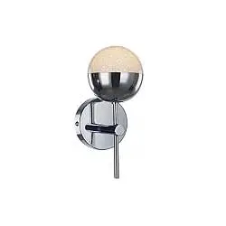 Applique Da Parete Moderno Atomo Metallo Sfera Cromo Cristallo Led 4,8W