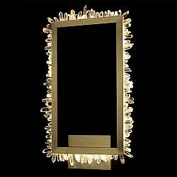 Applique Da Paretemoderno Quartz Halo Metallo Oro Satinato Cristallo Led 14W