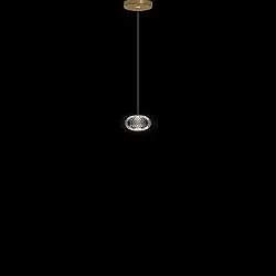 Lampadario A Sospensione Moderno Diamante Acrilico Oro 1 Luce A Sfera Led 4,2W