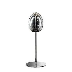 Lampada Da Tavolo Contemporaneo Golden Egg Cromo Vetro Pulegoso Led 6W