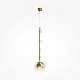 Lampada a Sospensione Ros Moderna Metallo Ottone Trasparente IP20