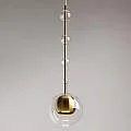 Lampada a Sospensione Ros Moderna Metallo Ottone Trasparente IP20 |