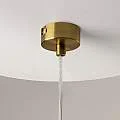 Lampada a Sospensione Ros Moderna Metallo Ottone Trasparente IP20 |