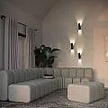 Applique Moderna Notta Metallo Nero 1 luce G9 |