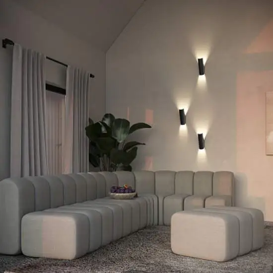 Applique Moderna Notta Metallo Nero 1 luce G9 |