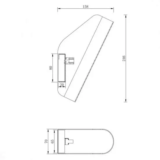 Applique Moderna Notta Metallo Nero 1 luce G9 |