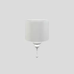 Applique Contemporanea Eva In Plastica Bianco Alluminio 3 Luci