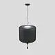 Lampadario Contemporaneo Eva In Plastica Grigio Alluminio 4 Luce