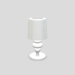 Lampada Da Scrivania Contemporanea Eva D14Cm Plastica Bianca E Alluminio 1 Luce