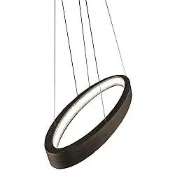 Lampadario Contemporaneo Libe Metallo/Legno Rovere E Cristallo Led 59W