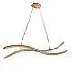 Lampadario Contemporaneo Libe Metallo/Legno Rovere E Cristallo Led 104W