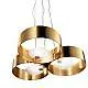 Lampadario Contemporaneo Sound Metallo Oro Vetro Led 13,5+13,5W