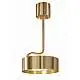 Lampadario Contemporaneo Sound Metallo Oro E Vetro Led 4,4+4,4W