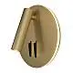 Applique Da Parete Interno Moderno Ios 176 Alluminio Oro Luce Led Integrato 9W
