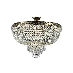 Plafoniera Contemporanea Palace Metallo Oro Antico 6 Luci