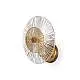 Applique Contemporanea Aster 1 Luce Con Diffusore Vetro E Rosone Oro In Metallo