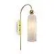 Applique Contemporanea Antic Metallo Oro 1 Luci Diffusore In Vetro Colore Bianco