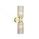 Applique Contemporanea Antic Metallo Oro 2 Luci Diffusore In Vetro Colore Cognac