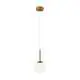 Lampadario Minimal Basic Form Piccolo In Metallo Oro 1 Luce E Diffusore Bianco