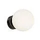 Applique Minimal Basic Form Piccola In Metallo Nera 1 Luce E Diffusore Bianco