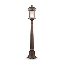 Lampione Per Esterno Vintage Da Esterno Alluminio Marrone 1 Luce E27 60W Ip44