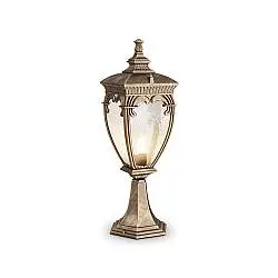 Lampione Per Esterno Classico Da Esterno Alluminio Oro 1 Luce E27 60W Ip44