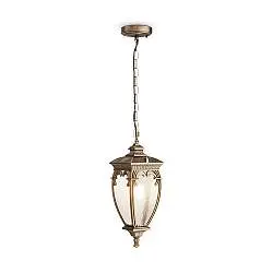 Sospensione Da Esterno Classica Alluminio Oro 1 Luce E27 60W Ip44