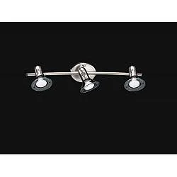 Faretto Cromo Spazzolato Diffusori Orientabili 3 Luci Disco 4853CR