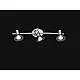 Faretto Cromo Spazzolato Diffusori Orientabili 3 Luci Disco 4853CR