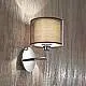 Applique In Metallo Moderna Sirco Hotel Cromo Marrone 1 Luce E27