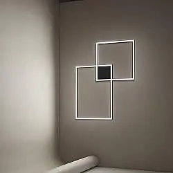 Plafoniera In Alluminio Industrial Cross Colore Nero Led