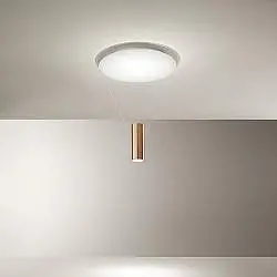 Plafoniere In Metallo Contemporanea Hang Bianco Led