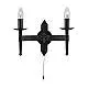 Applique Industrial-Nordico Cartwheel Ii Ferro Nero 2 Luci E14
