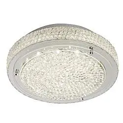 Plafoniera Contemporanea Florida Alluminio Cromo Vetro Led 12W 4000K